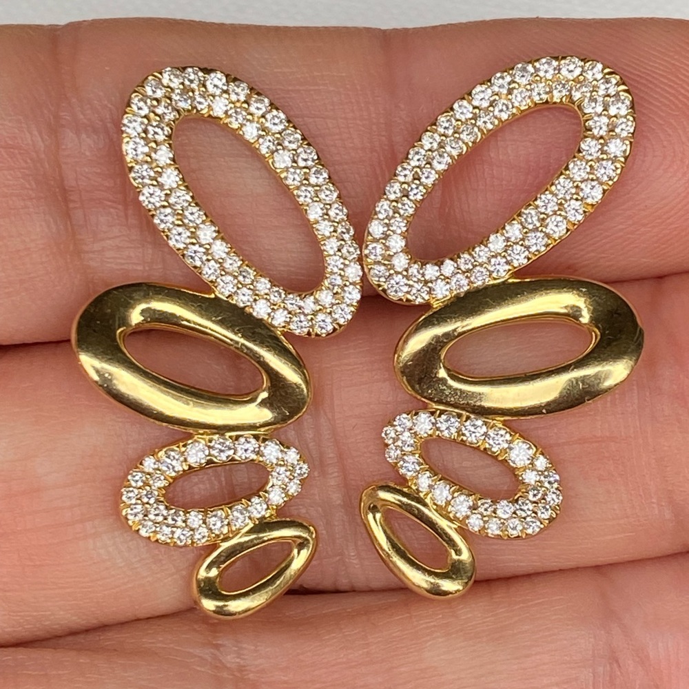 New- Ippolita Cherish diamond earrings climbers mint/new